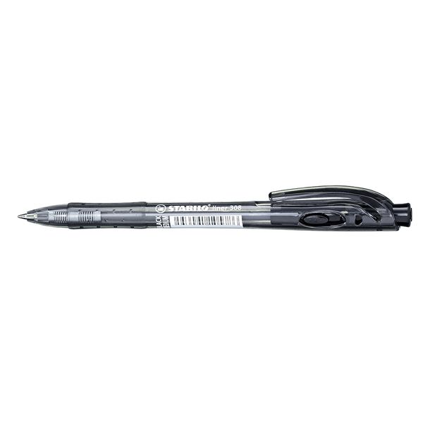 STABILO Liner Click Ballpoint pen - Black - medium - Box 10