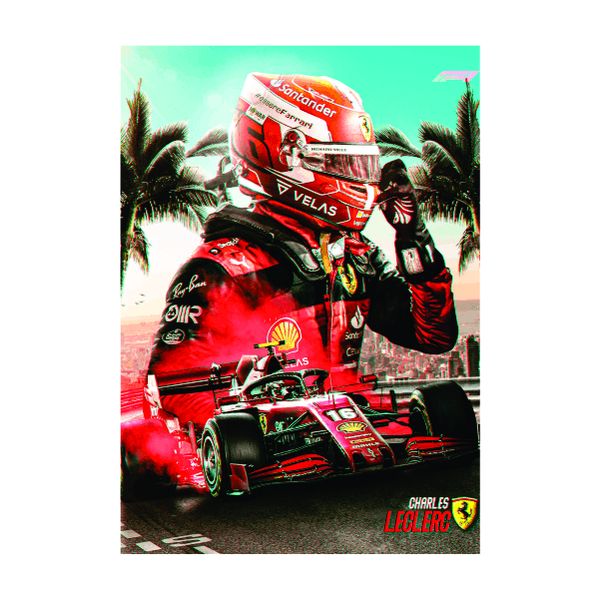 Charles Leclerc Race City colour - A1 poster