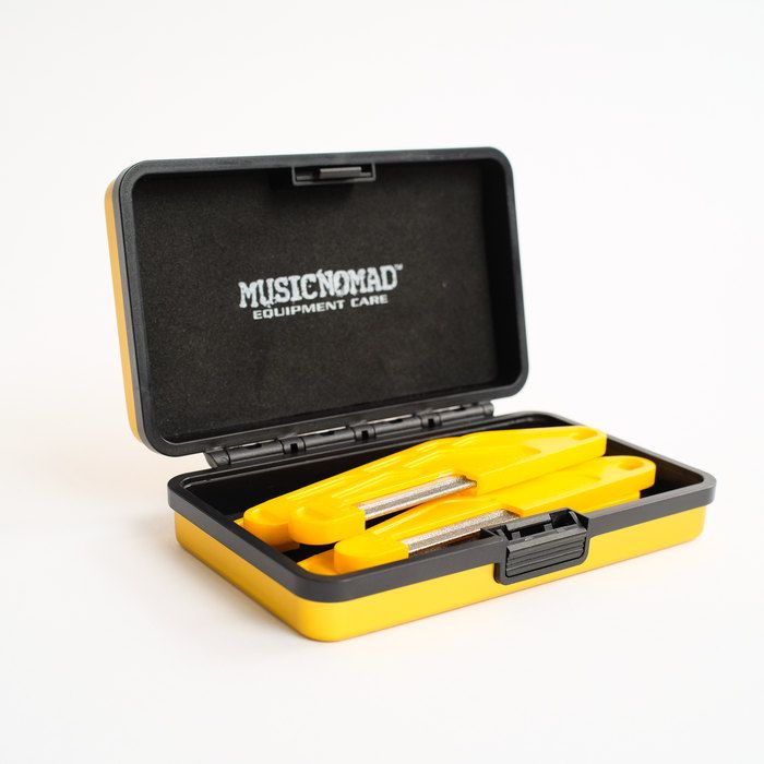 Music Nomad Acoustic Guitar Diamond Coated Nut File Set + Case