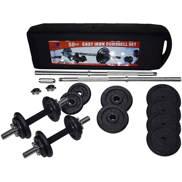 50kg Cast Iron Dumbbell Set