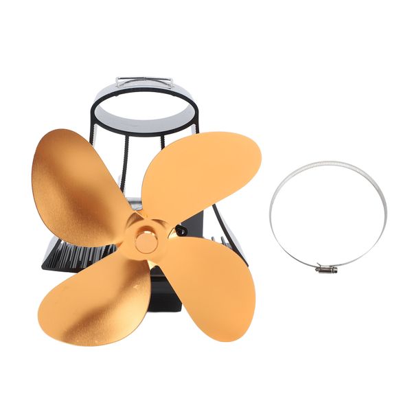 Four Blade Gold Pipe Fan Magnetic Self Generated image