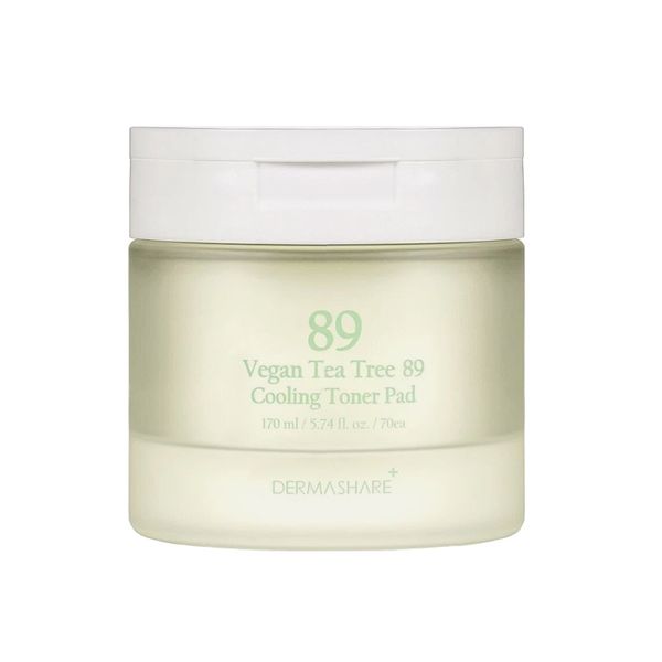 Dermashare Vegan Tea Tree 89 Cooling Toner Pad 180ml - korean skincare
