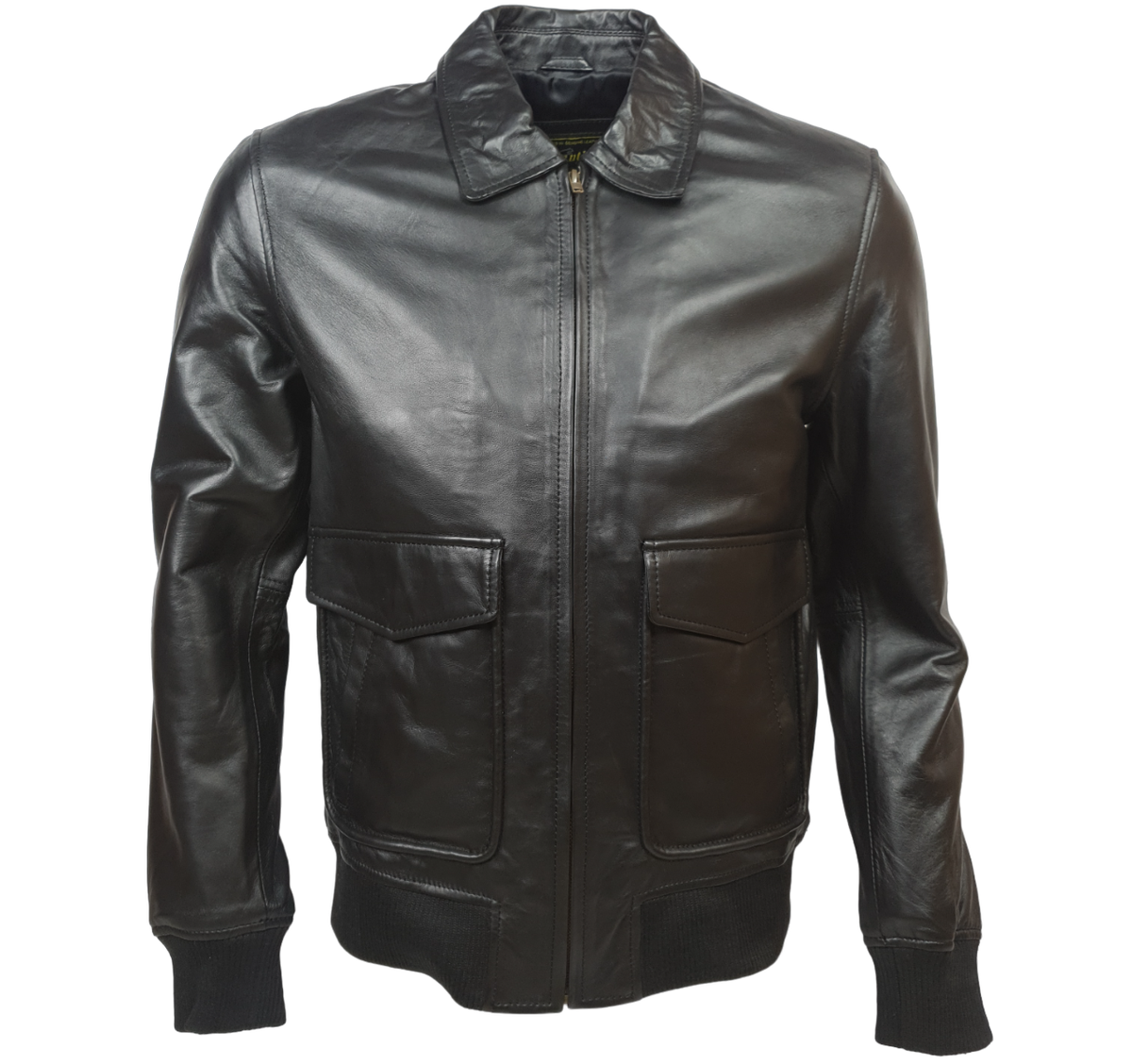 Total Leather Men Black Leather Regular Bomber | Shop Today. Get it ...