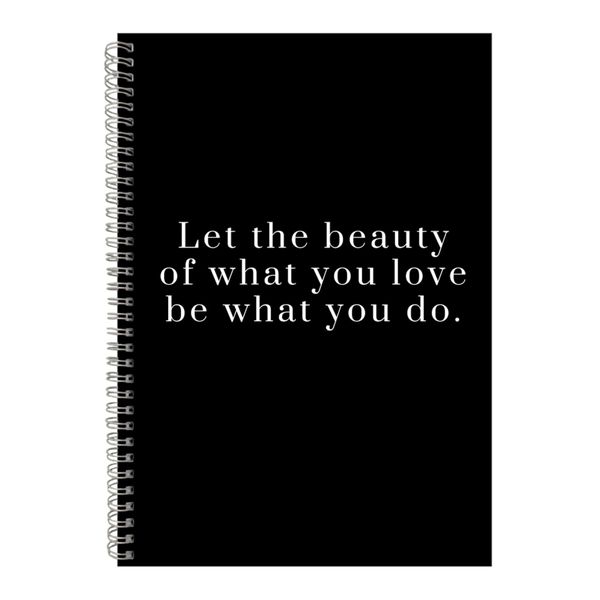 Beauty A4 Notebook Spiral Lined Motivational Saying Graphic Notepad Gift224