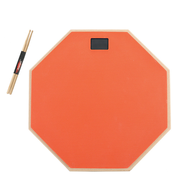 12 Inch Double Sided Drum Practice Pads For Beginner-Orange
