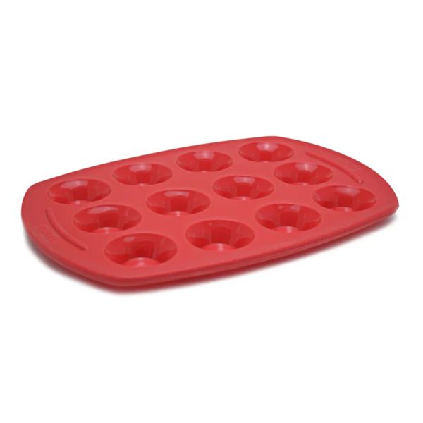Tefal - Platinum Silicone Proflex Bakeware - 12 Mini Tartlets - Red