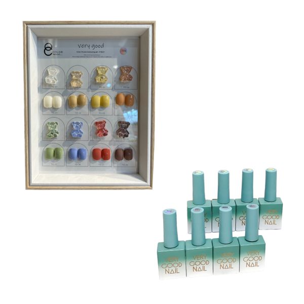 Hello Beautiful - Professional UV/LED Gel Nail Polish 8 Color Set+ColorBoard1
