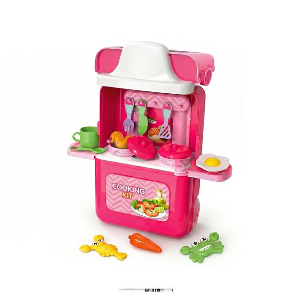 3-in-1 Kitchen Playset Convertible Toy Backpack Suitcase With ReVibe Pen