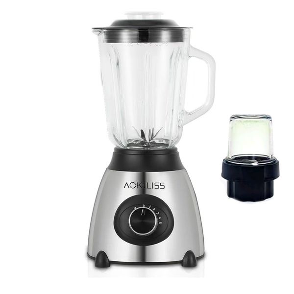 ACKILISS 2-in-1 Electric Blender - 1000W Juicing &amp; Grinding Cup