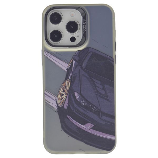 Reflective Racing Car Graphic Design Protective Case - Multi-Colour