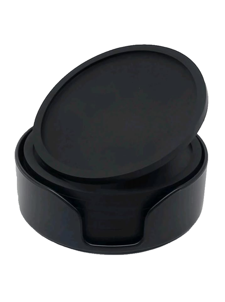 Coasters Set, 6 Silicone Round Drink Cup Coasters for Tabletop Protection