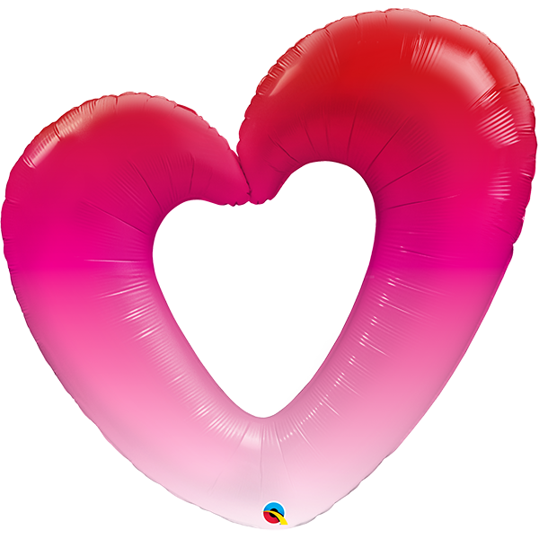 Qualatex 42 Inch Foil Pink Ombré Heart Balloon