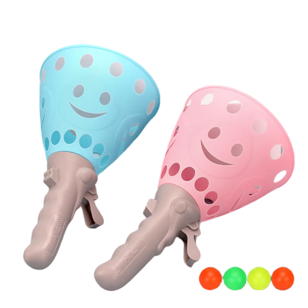 Interactive Toys for Kids, 2 Catch Launcher Baskets and 4 Balls