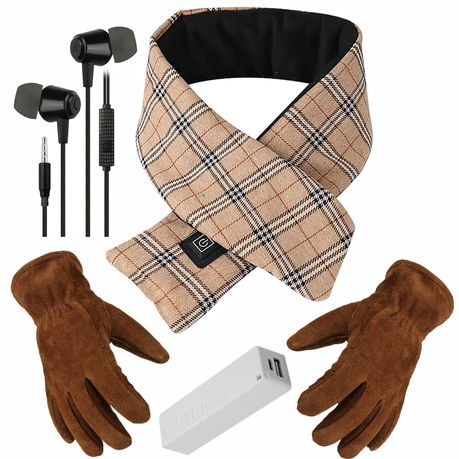 heated scarf and gloves