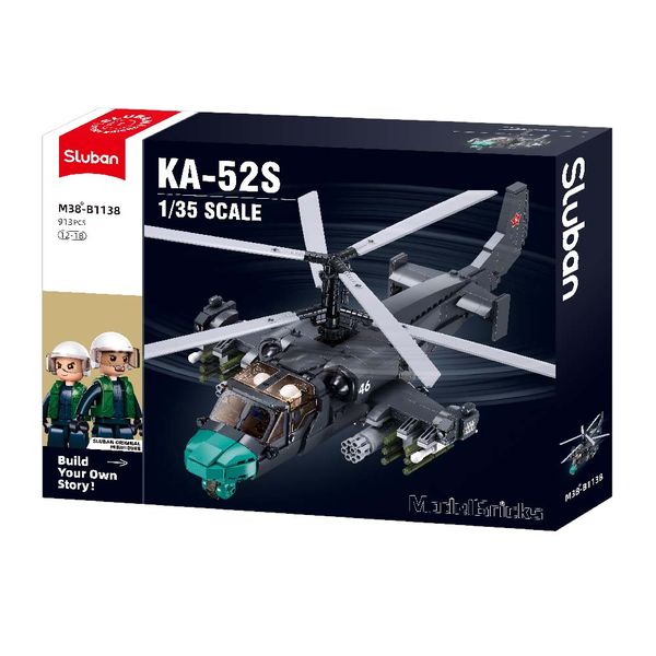 Sluban Building Set: Model Bricks - KA-52S Gunship 1/35 - 913 Pieces