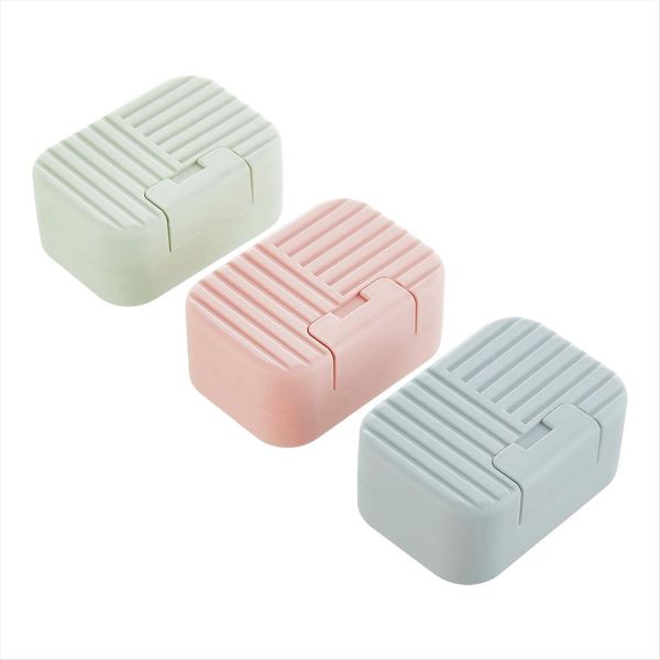 3 Pack Soap Holder, Travel Soap Case, Travel Soap Container with Lid, Soap