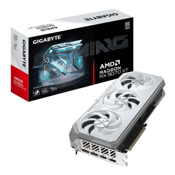 Gigabyte Radeon RX 9070 XT GAMING OC ICE 16GB GDDR6 PCIe 5.0 Graphics Card