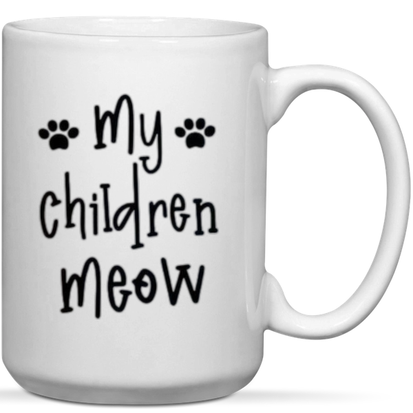 My Children Meow Cat Mom Dad Gift Mug