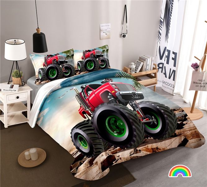 3D Printed Monster Truck Duvet Cover Set