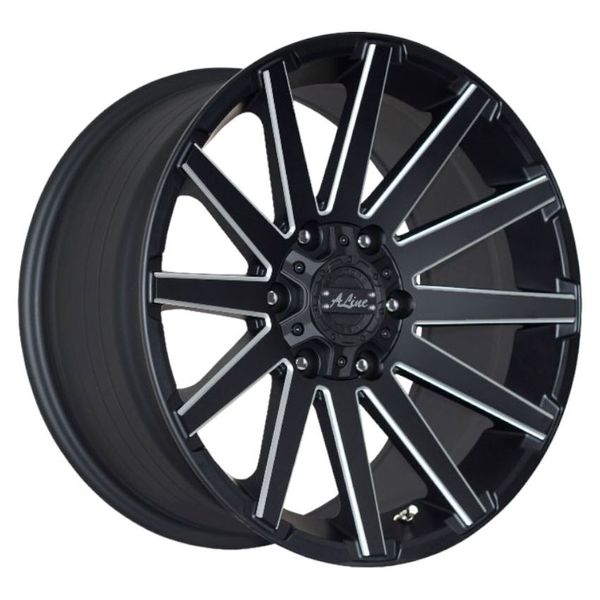 18" Rim - A-Line Dare 6/139 Milled Alloy Mag Wheels Satin Black - Set of 4
