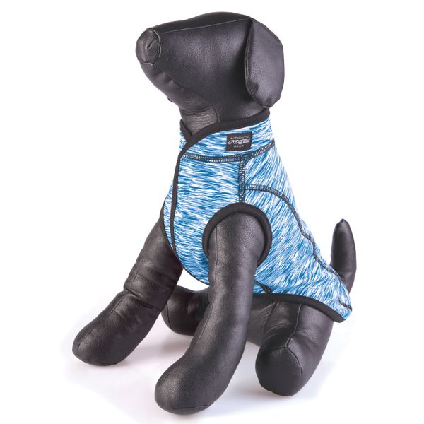 Rogz Dog Vest, Comfyskin, 20cm - Blue Melange