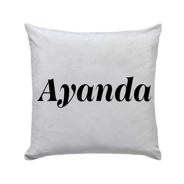 Ayanda Cushion Pillow With Vinyl Letters Gift/Present - 30 x 30cm