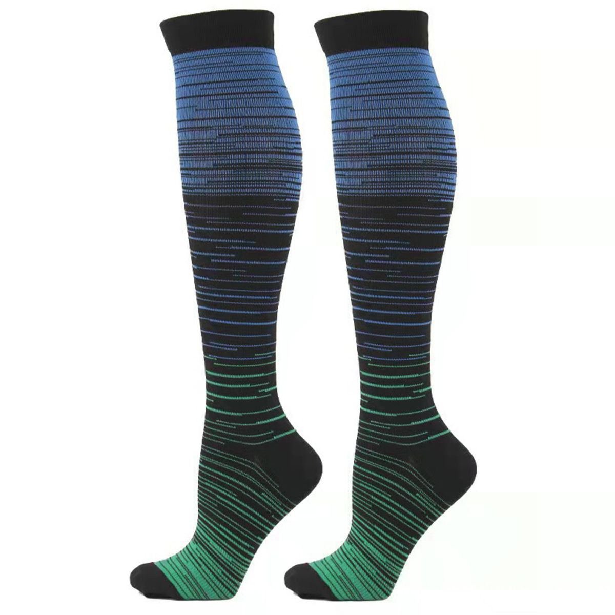 Unisex Long Compression Socks - Gradient Knee High Supports Socks ...