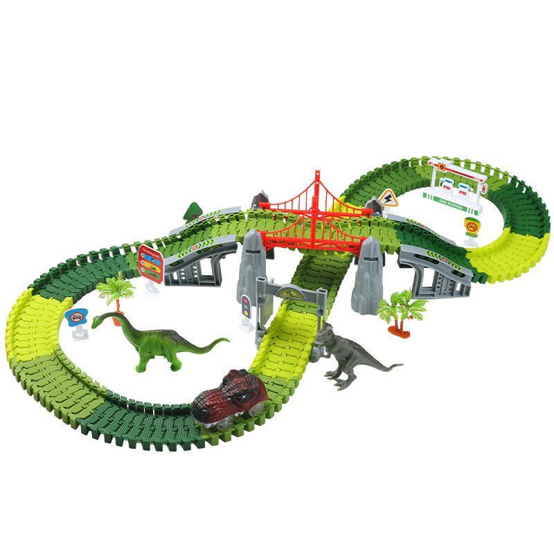 182 Piece DIY Electric Dinosaur Railcar and Track Model - Toys for Boys ...