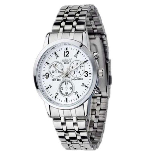 NARY Mens Steel Strap Quartz Watch Multi-Dial Waterproof Men Casual Watch
