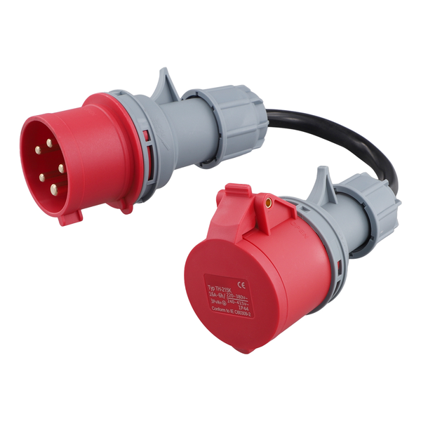 5 Pin Red 32A Male To 16A Female Cee-Adapter