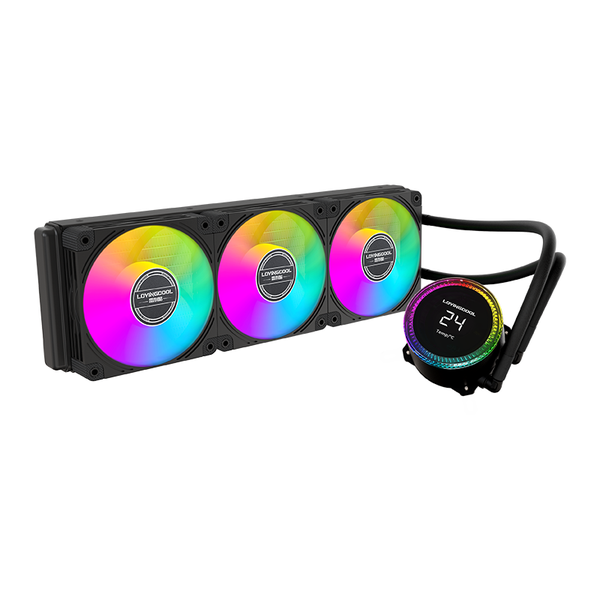 AR360 CPU Water Cooling Radiator RGB Lighting Effect Temperature Display