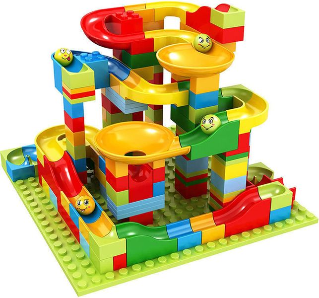 Marble Puzzle Race Track Building Block 168 Piece