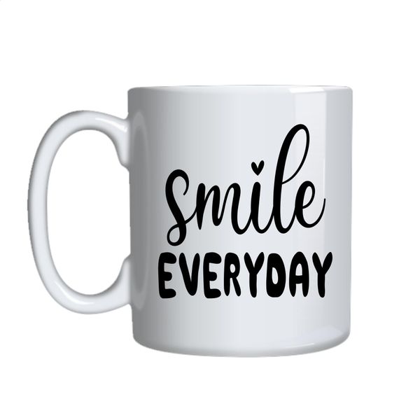 Smile Coffee Mugs Trendy Motivational Graphic Cup Design Present 043