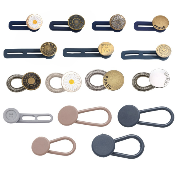 Bestby - 16-Pack Multi-Size Pants and Belt Button Extender Set