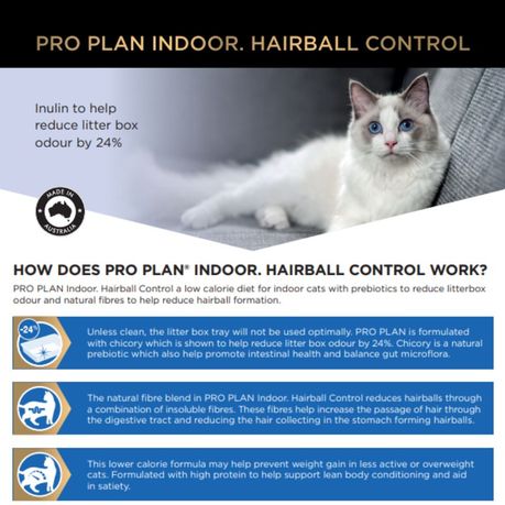 Purina Pro Plan Adult Indoor Hairball Control Cat Food 1.5kg