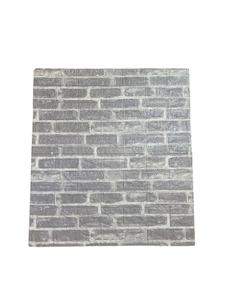 Mihuis 3D Grey Stone Brick Wall Sticker - 77 x 70cm