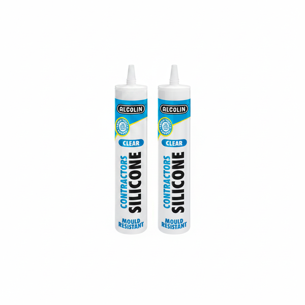Alcolin - Clear Silicone Sealant - Waterproof, UV Resistant - 260ml -2 Pack