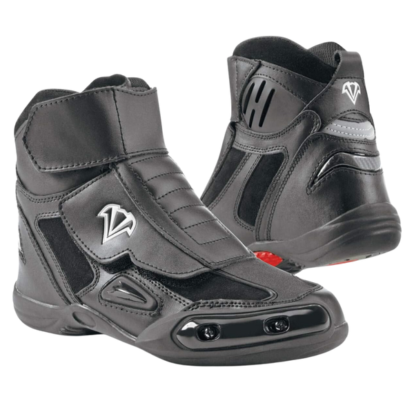 UK 8- Ladies Black Entry Level Motorcycle Vega Merge Boots
