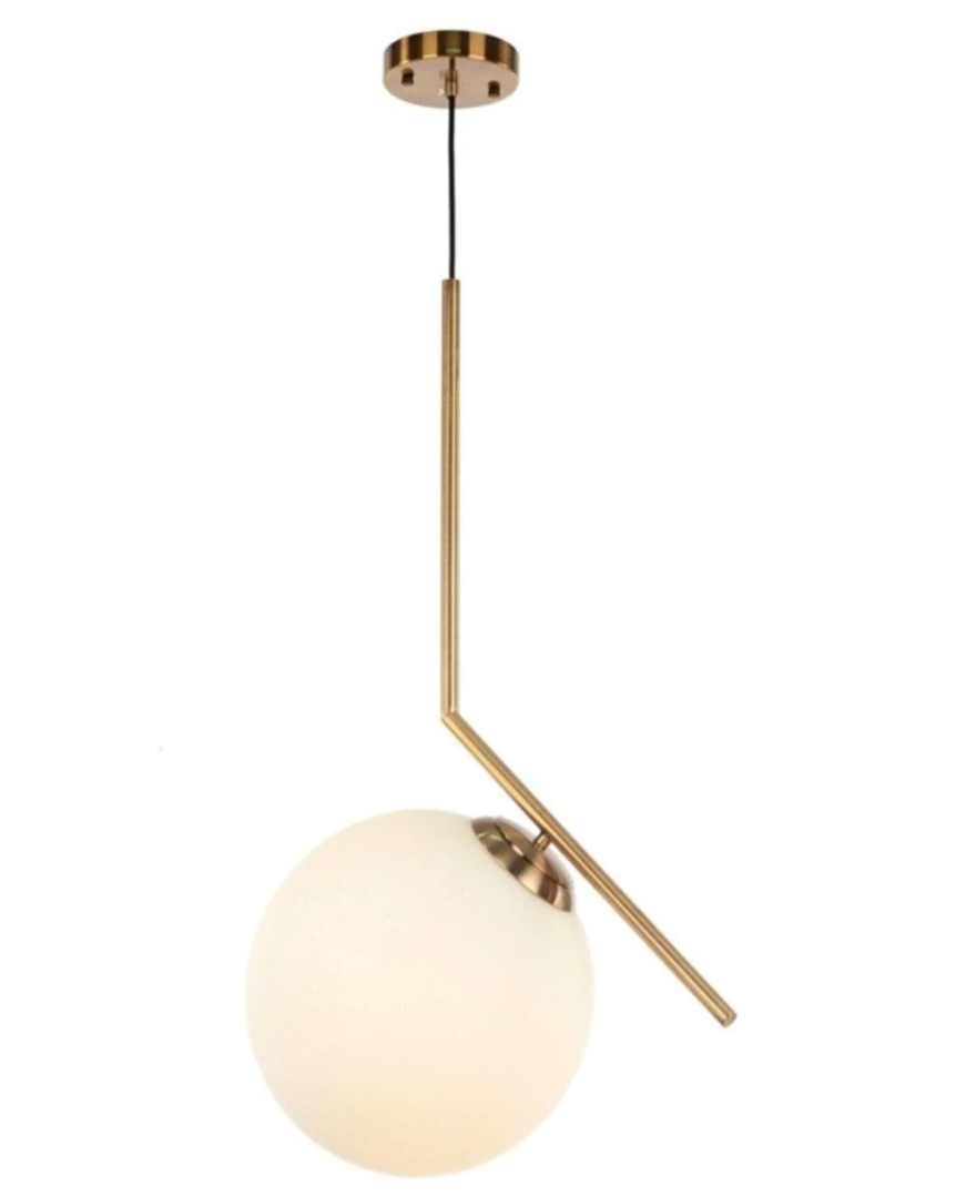 Gold Pendant Light Frost Glass