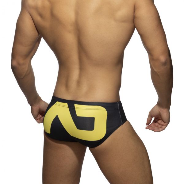Addicted Extra-Large Logo Swim Brief - White