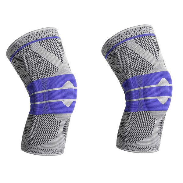 Knee Support Compression Sleeve With Stabilizers Purple M