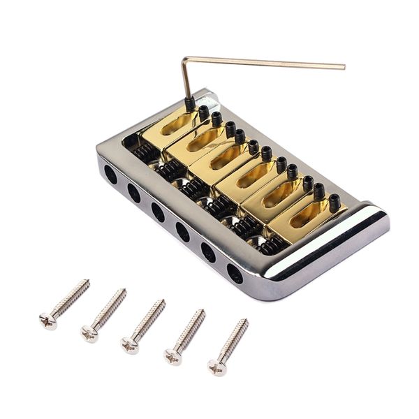 6 Strings Hardtail Saddle Bridge With Wrench For Electric Guitar