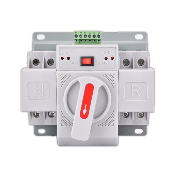 2P 220 63A Dual Automatic Transfer Power Converter Switch Toggle Controller