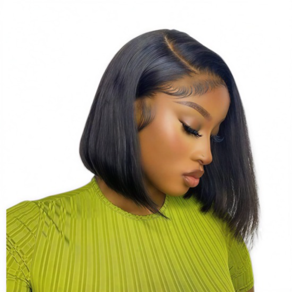 Geebuy 8inch Straight Short Bob Wig Full Frontal Human Hair Gift