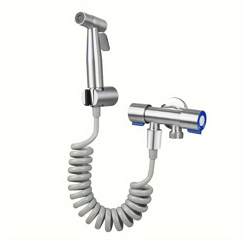 High-Pressure Handheld Shower Kit Stainless Steel Bathroom Cleaning Spray