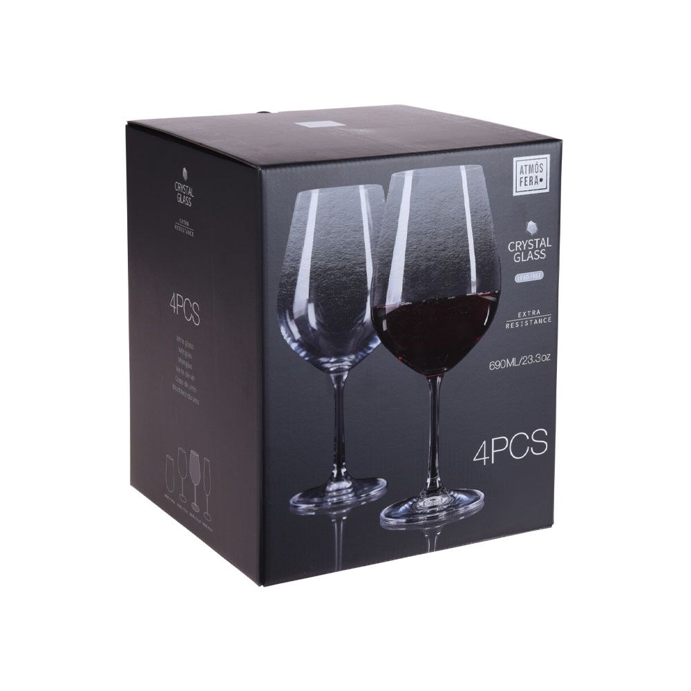 Red Wine Glasses 690ml 4 Pieces Crystalline Shop Today. Get it