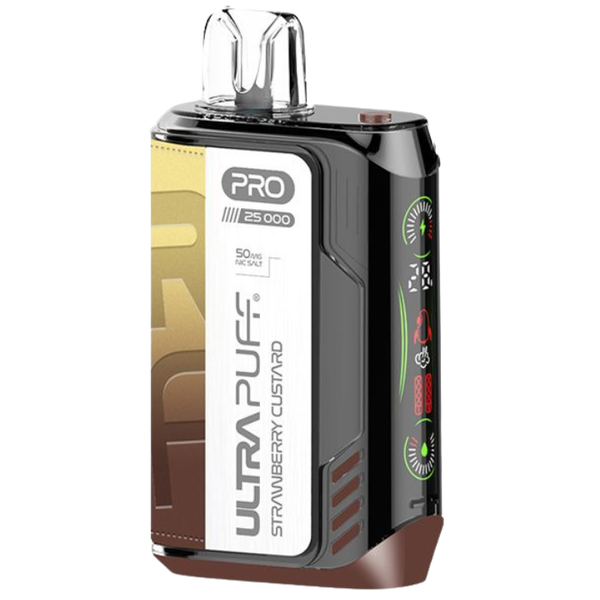 Ultra Puff Pro Strawberry Custard 25,000 Puffs Disposable Vape (Pack of 5)