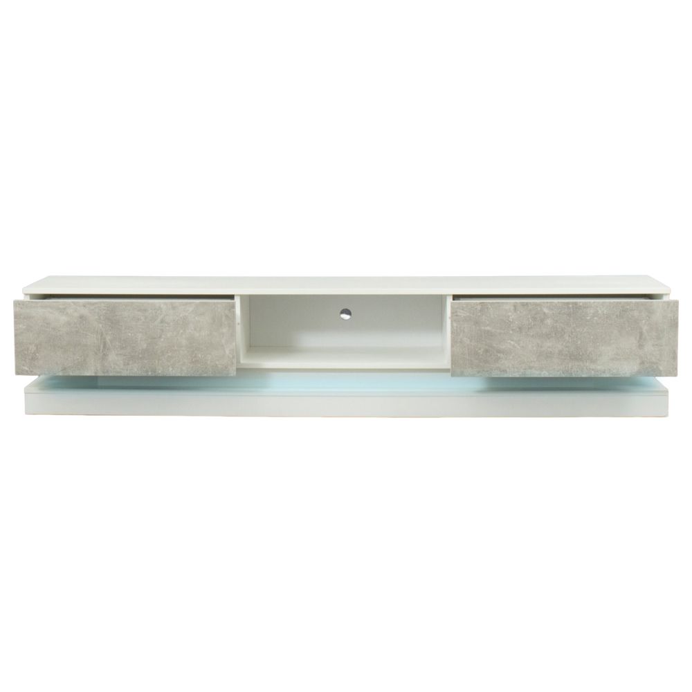 Modern White & Gray TV Stand With RGB LED Light TV2A2 Shop Today