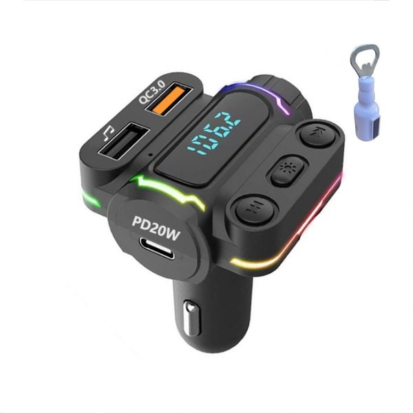 AB-CZ04 Wireless Car RGB MP3 Player with Bottle Opener