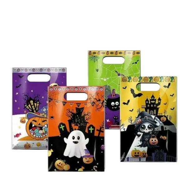 20pcs Halloween Party Favor Bags - Spooky Ghosts, Bats, Witches &amp; Pumpkins